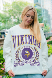 MINNESOTA VIKINGS STAY COOL PREMIUM FLEECE CREWNECK PULLOVER