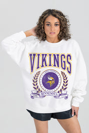 MINNESOTA VIKINGS STAY COOL PREMIUM FLEECE CREWNECK PULLOVER