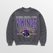 MINNESOTA VIKINGS KICKOFF CLASSIC PREMIUM FLEECE DROP SHOULDER CREWNECK PULLOVER