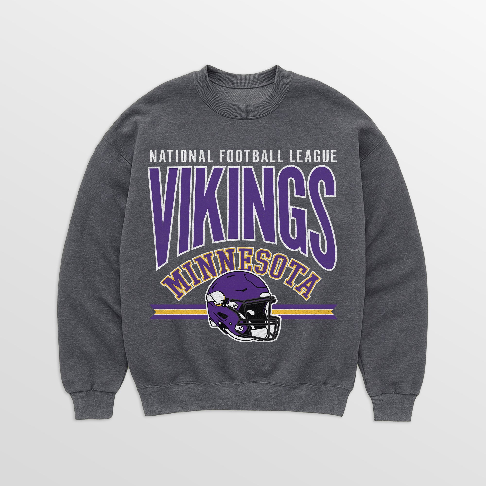 MINNESOTA VIKINGS KICKOFF CLASSIC PREMIUM FLEECE DROP SHOULDER CREWNECK PULLOVER