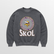 MINNESOTA VIKINGS SATURDAY SEAL PREMIUM FLEECE DROP SHOULDER CREWNECK PULLOVER