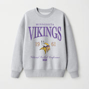 MINNESOTA VIKINGS INSTANT CLASSIC PREMIUM FLEECE DROP SHOULDER CREWNECK PULLOVER