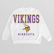 MINNESOTA VIKINGS Sunday Drives Fleece Crewneck Pullover
