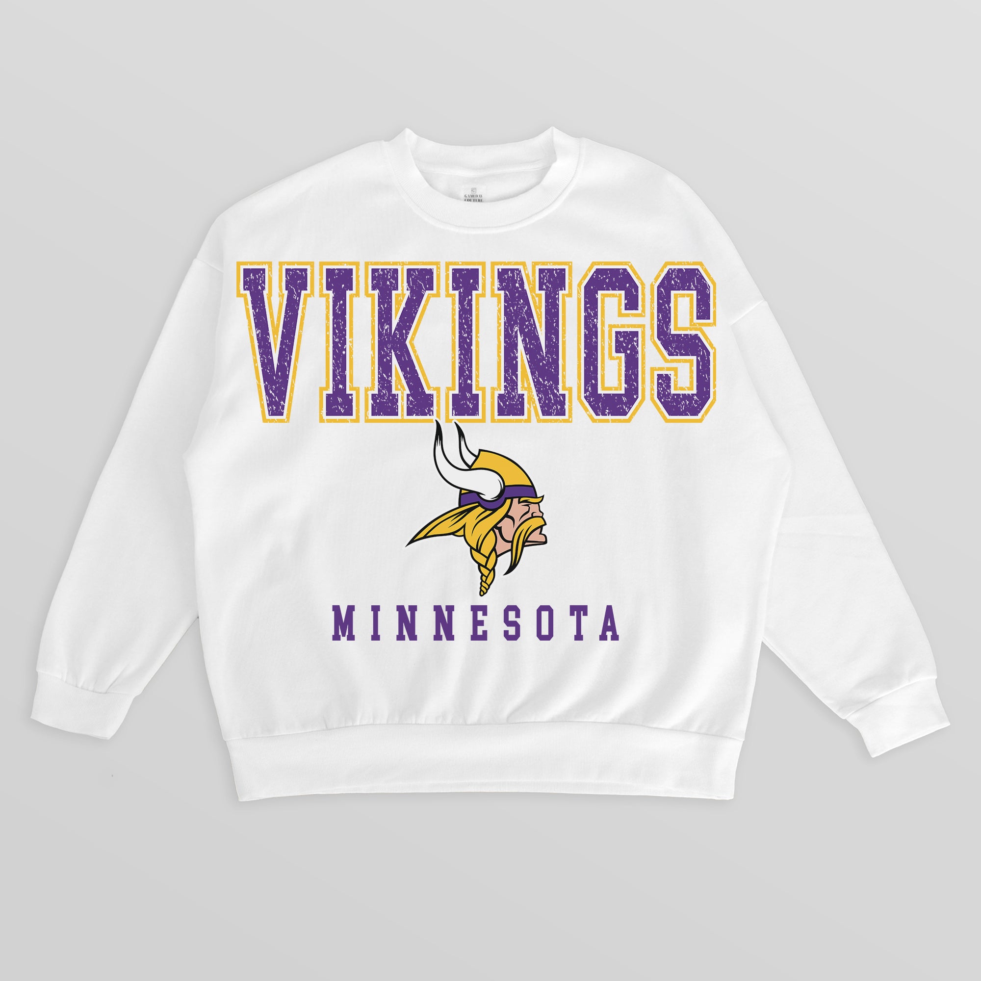 MINNESOTA VIKINGS Sunday Drives Fleece Crewneck Pullover