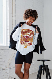 MINNESOTA GOLDEN GOPHERS BASES LOADED PREMIUM FLEECE DROP SHOULDER CREWNECK PULLOVER