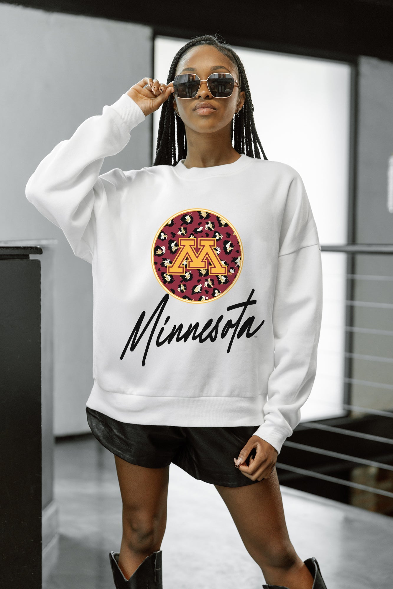MINNESOTA GOLDEN GOPHERS WILD BREAKTHROUGH PREMIUM FLEECE CREWNECK PULLOVER