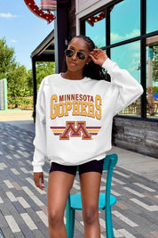 MINNESOTA GOLDEN GOPHERS SWIFT STRIKE PREMIUM FLEECE DROP SHOULDER CREWNECK PULLOVER