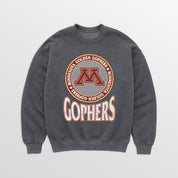 MINNESOTA GOLDEN GOPHERS SATURDAY SEAL PREMIUM FLEECE DROP SHOULDER CREWNECK PULLOVER