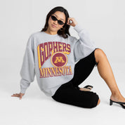 MINNESOTA GOLDEN GOPHERS GAME ON PREMIUM FLEECE DROP SHOULDER CREWNECK PULLOVER
