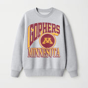 MINNESOTA GOLDEN GOPHERS GAME ON PREMIUM FLEECE DROP SHOULDER CREWNECK PULLOVER