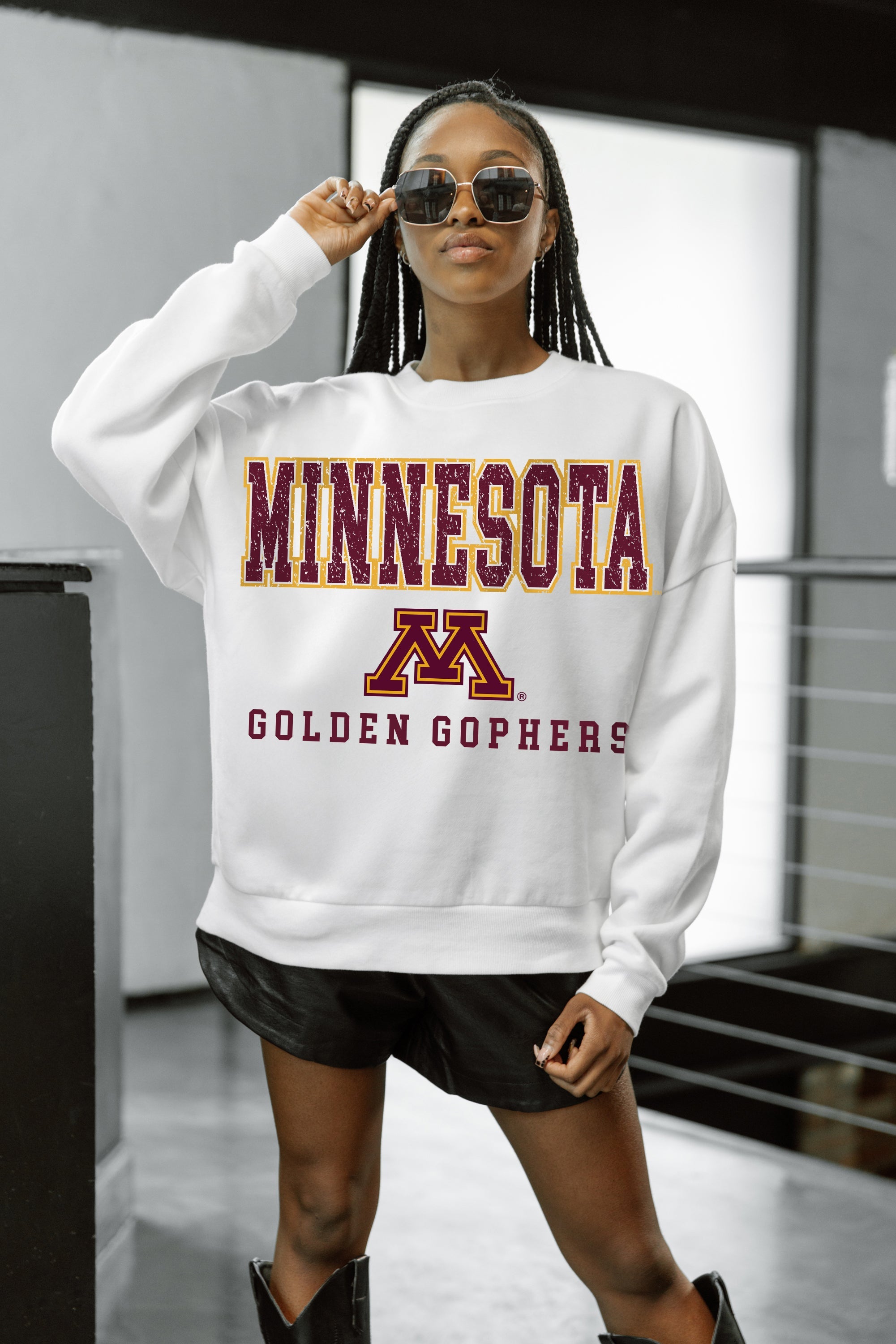 MINNESOTA GOLDEN GOPHERS FREESTYLE PREMIUM FLEECE CREWNECK PULLOVER