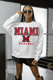 MIAMI OF OHIO REDHAWKS FREESTYLE PREMIUM FLEECE CREWNECK PULLOVER