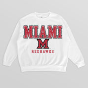 MIAMI OF OHIO REDHAWKS FREESTYLE PREMIUM FLEECE CREWNECK PULLOVER