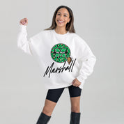 MARSHALL THUNDERING HERD WILD BREAKTHROUGH PREMIUM FLEECE CREWNECK PULLOVER