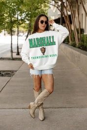 MARSHALL THUNDERING HERD Freestyle Fleece Drop-Shoulder Pullover