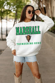 MARSHALL THUNDERING HERD Freestyle Fleece Drop-Shoulder Pullover