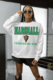MARSHALL THUNDERING HERD Freestyle Fleece Drop-Shoulder Pullover