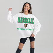 MARSHALL THUNDERING HERD Freestyle Fleece Drop-Shoulder Pullover