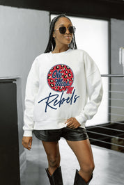 OLE MISS REBELS WILD BREAKTHROUGH PREMIUM FLEECE CREWNECK PULLOVER