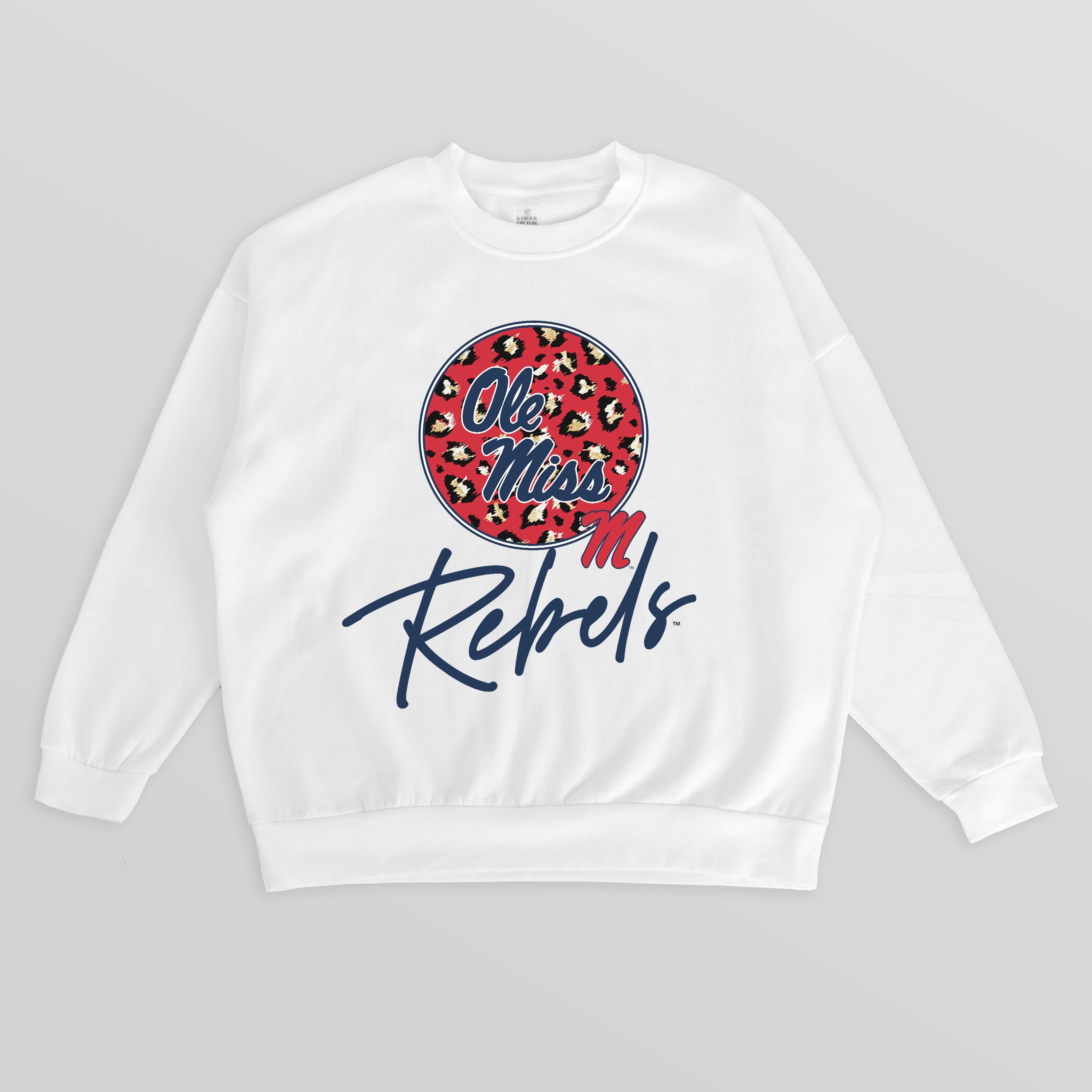 OLE MISS REBELS WILD BREAKTHROUGH PREMIUM FLEECE CREWNECK PULLOVER