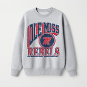 OLE MISS REBELS GAME ON PREMIUM FLEECE DROP SHOULDER CREWNECK PULLOVER