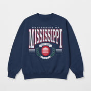 OLE MISS REBELS HONOR BOUND PREMIUM FLEECE CREWNECK PULLOVER