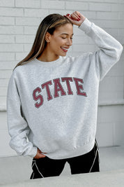 MISSISSIPPI STATE BULLDOGS Hail Fleece Crew Pullover By Madi Prewett Troutt