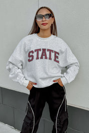 MISSISSIPPI STATE BULLDOGS Hail Fleece Crew Pullover By Madi Prewett Troutt