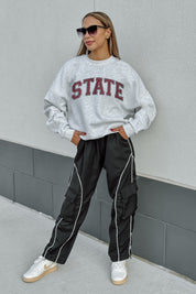 MISSISSIPPI STATE BULLDOGS Hail Fleece Crew Pullover By Madi Prewett Troutt