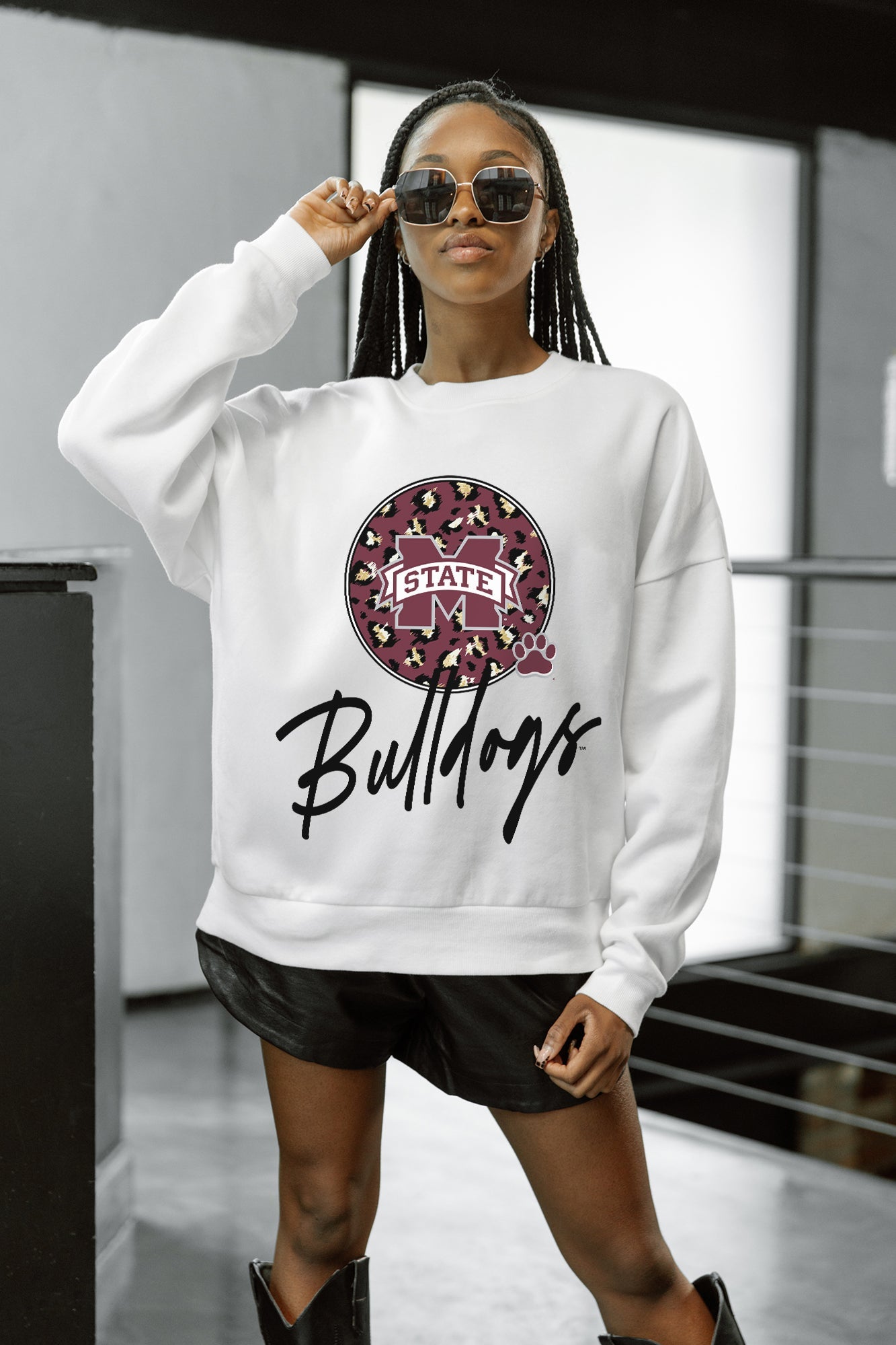 MISSISSIPPI STATE BULLDOGS WILD BREAKTHROUGH PREMIUM FLEECE CREWNECK PULLOVER