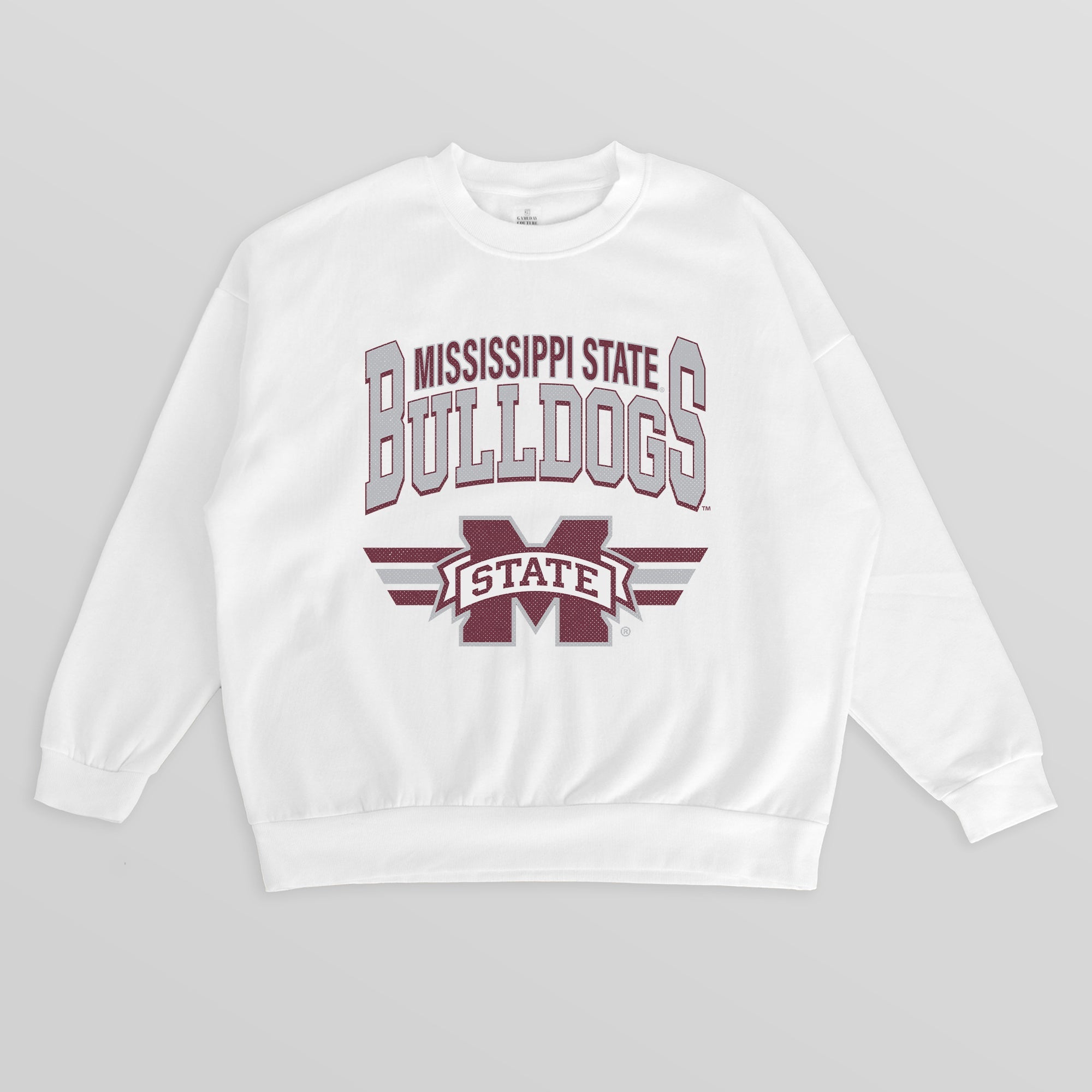 MISSISSIPPI STATE BULLDOGS SWIFT STRIKE PREMIUM FLEECE DROP SHOULDER CREWNECK PULLOVER