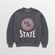 MISSISSIPPI STATE BULLDOGS SATURDAY SEAL PREMIUM FLEECE DROP SHOULDER CREWNECK PULLOVER