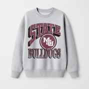 MISSISSIPPI STATE BULLDOGS GAME ON PREMIUM FLEECE DROP SHOULDER CREWNECK PULLOVER