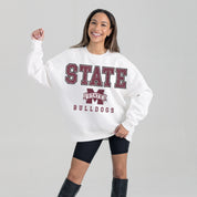 MISSISSIPPI STATE BULLDOGS Freestyle Fleece Drop-Shoulder Pullover