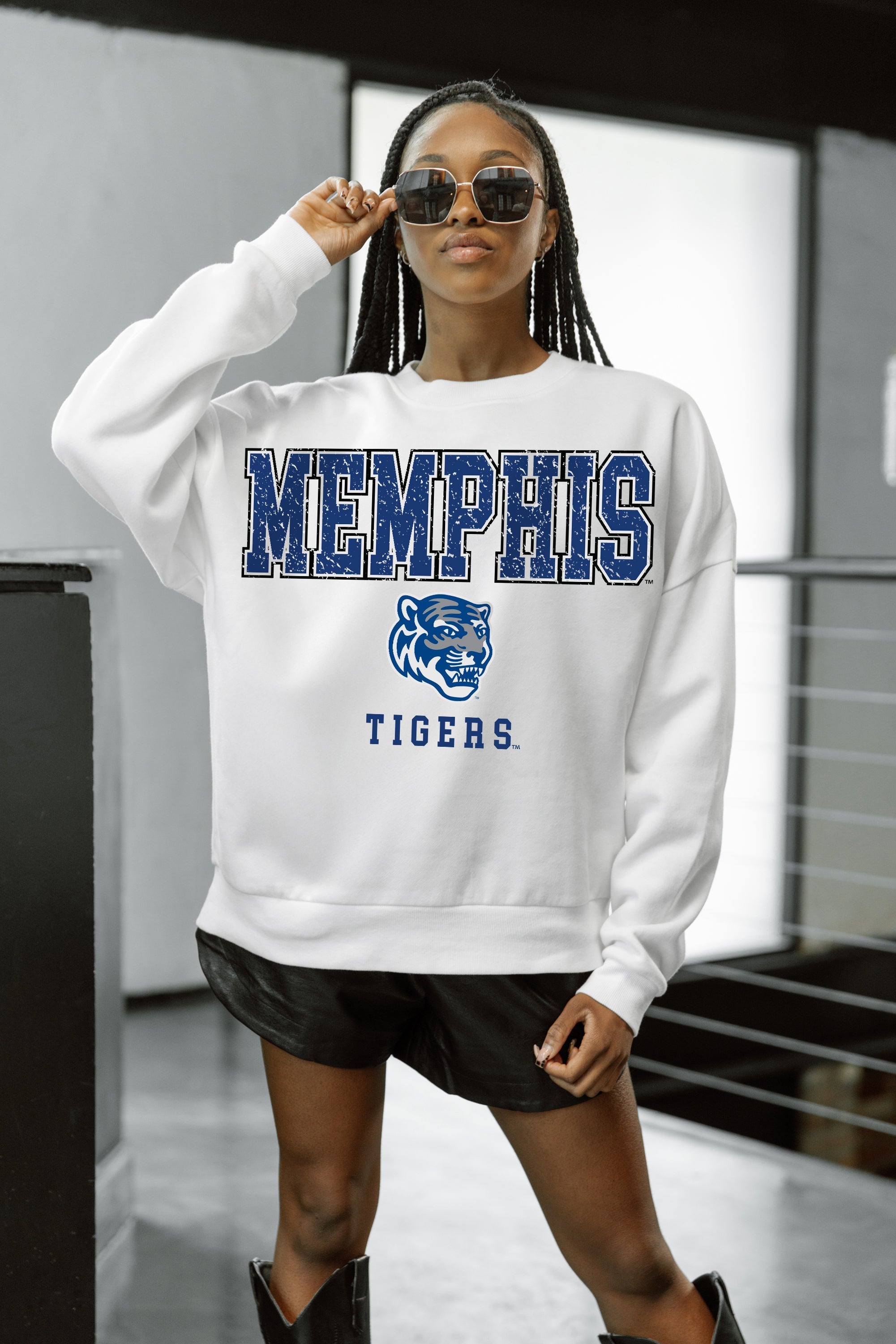MEMPHIS TIGERS FREESTYLE PREMIUM FLEECE CREWNECK PULLOVER
