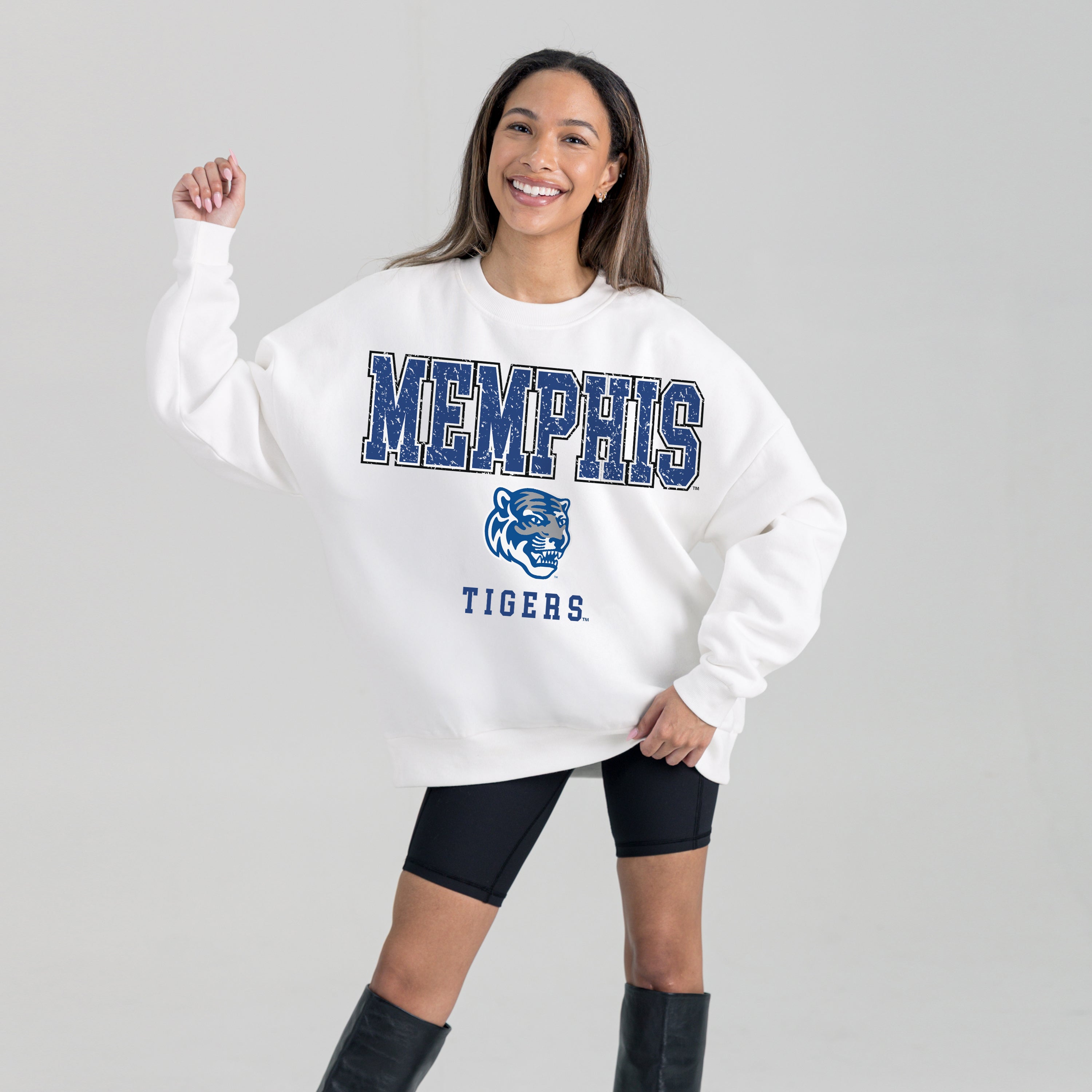 MEMPHIS TIGERS FREESTYLE PREMIUM FLEECE CREWNECK PULLOVER