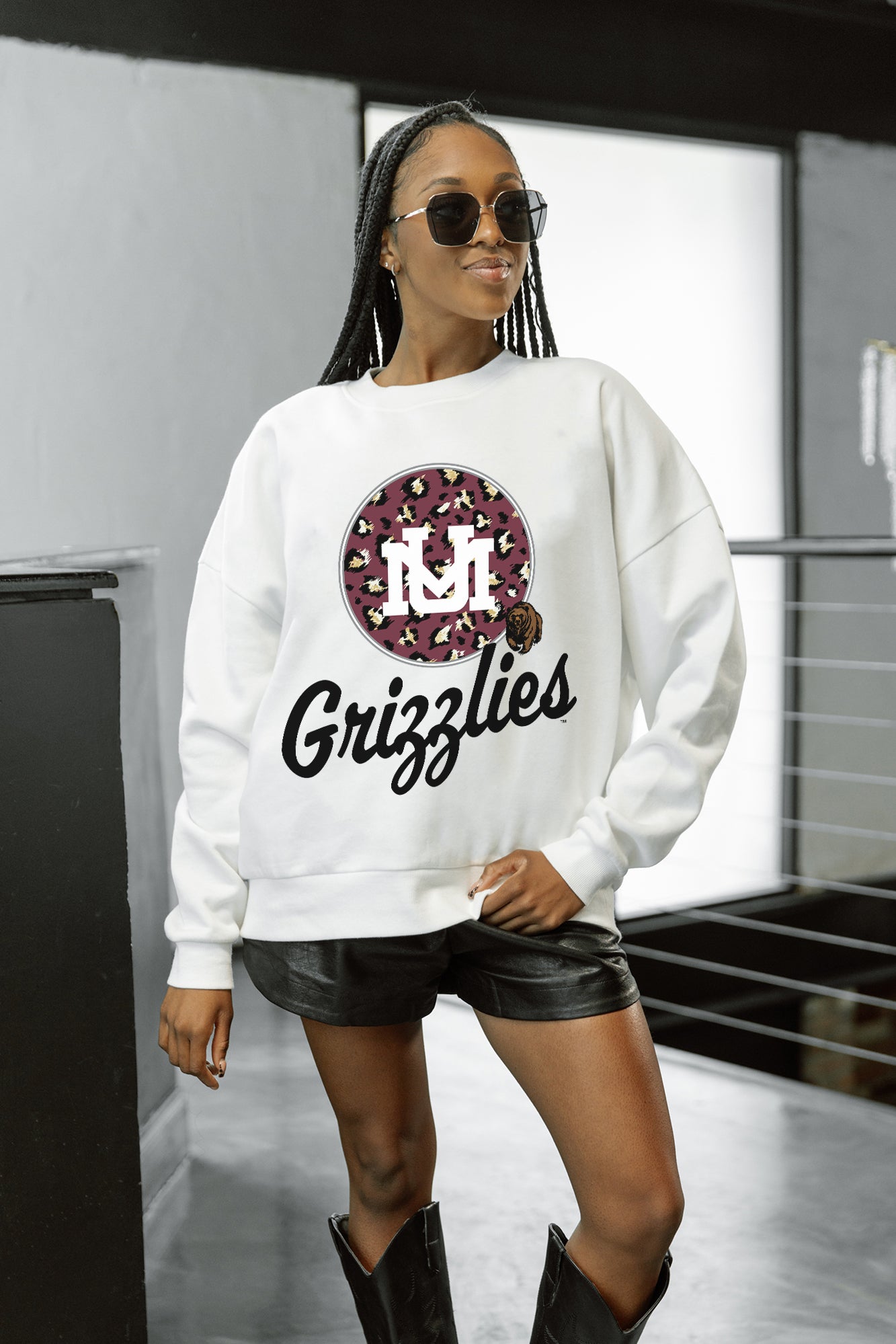 MONTANA GRIZZLIES WILD BREAKTHROUGH PREMIUM FLEECE CREWNECK PULLOVER