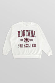 MONTANA GRIZZLIES TIMELESS TRIUMPH PREMIUM FLEECE DROP SHOULDER CREWNECK PULLOVER