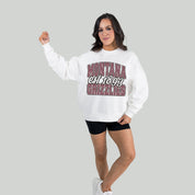 MONTANA GRIZZLIES FADED FORMATION PREMIUM FLEECE DROP SHOULDER CREWNECK PULLOVER