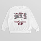 MONTANA GRIZZLIES SWIFT STRIKE PREMIUM FLEECE DROP SHOULDER CREWNECK PULLOVER