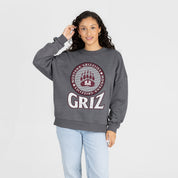 MONTANA GRIZZLIES SATURDAY SEAL PREMIUM FLEECE DROP SHOULDER CREWNECK PULLOVER