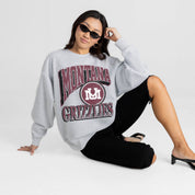 MONTANA GRIZZLIES GAME ON PREMIUM FLEECE DROP SHOULDER CREWNECK PULLOVER