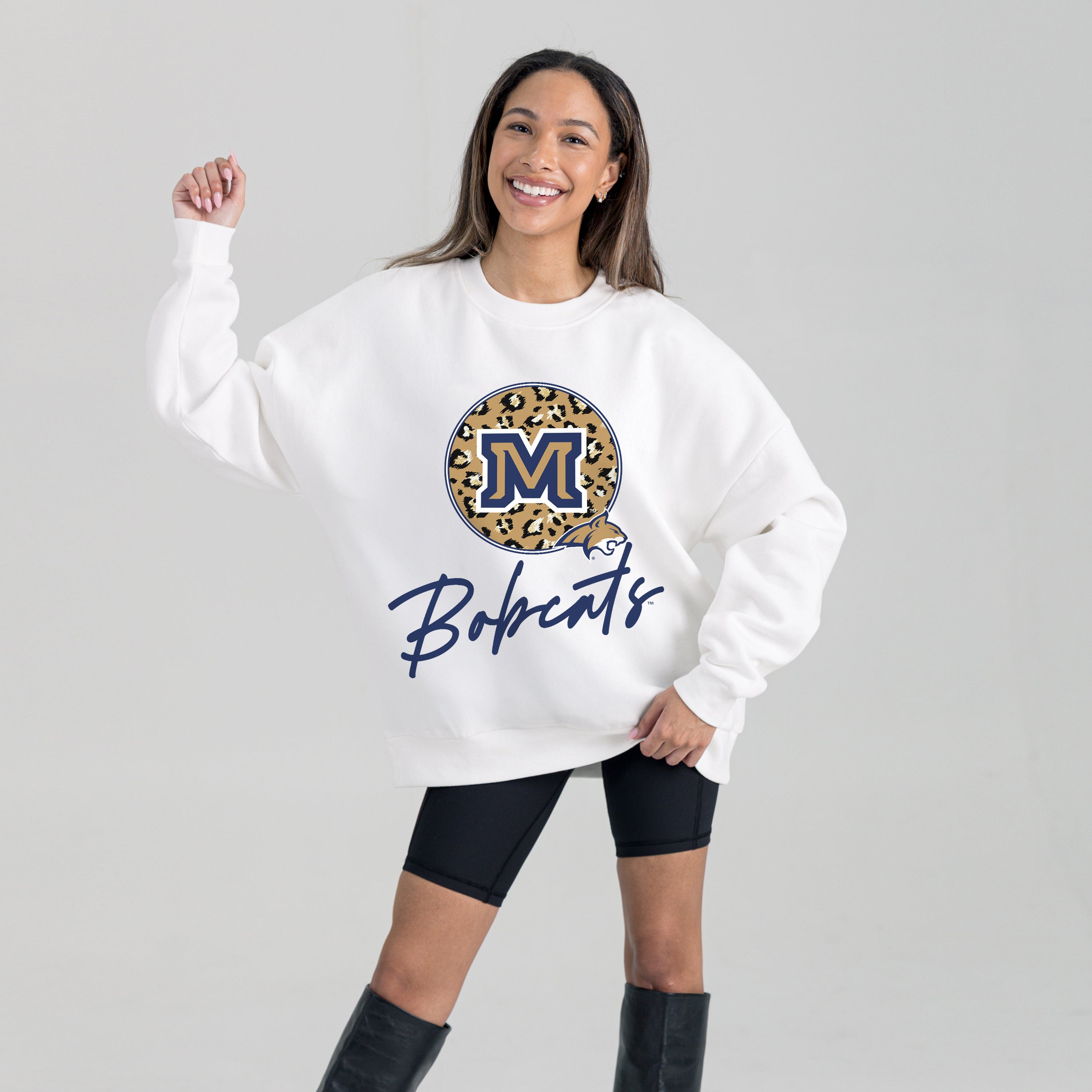 MONTANA STATE BOBCATS WILD BREAKTHROUGH PREMIUM FLEECE CREWNECK PULLOVER