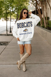 MONTANA STATE BOBCATS FREESTYLE PREMIUM FLEECE CREWNECK PULLOVER