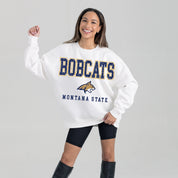 MONTANA STATE BOBCATS FREESTYLE PREMIUM FLEECE CREWNECK PULLOVER
