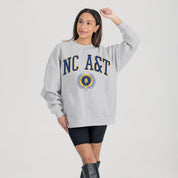 NORTH CAROLINA A&T STATE AGGIES TRADITION REFINED PREMIUM FLEECE CREWNECK PULLOVER