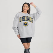 NORTHERN ARIZONA LUMBERJACKS TRADITION REFINED PREMIUM FLEECE CREWNECK PULLOVER