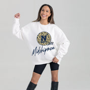 US NAVY MIDSHIPMEN WILD BREAKTHROUGH PREMIUM FLEECE CREWNECK PULLOVER