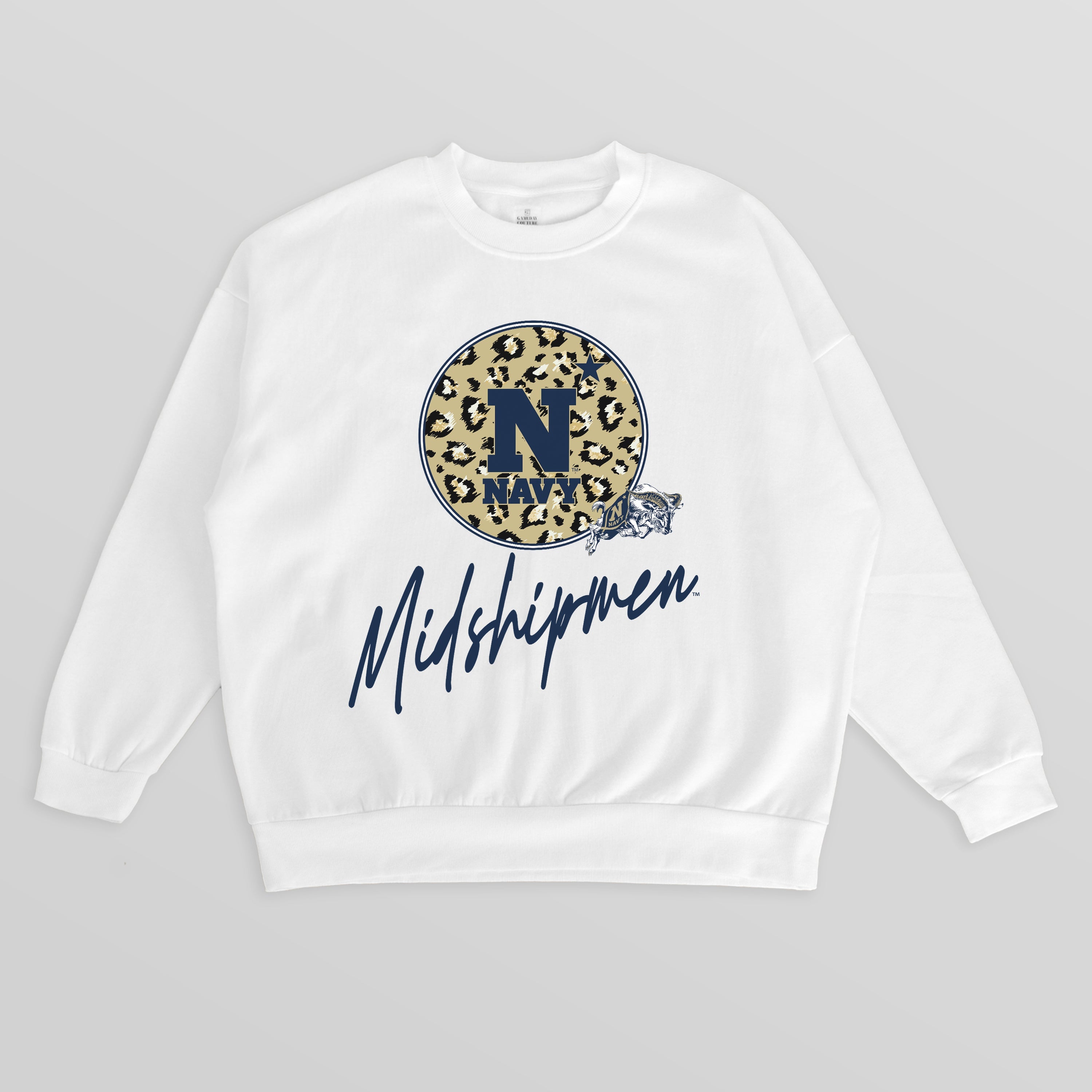 US NAVY MIDSHIPMEN WILD BREAKTHROUGH PREMIUM FLEECE CREWNECK PULLOVER
