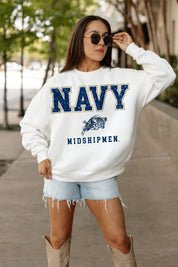 US NAVY MIDSHIPMEN FREESTYLE PREMIUM FLEECE CREWNECK PULLOVER